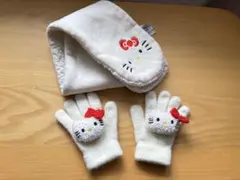 最終値下げ！ ハローキティ キッズ マフラーと手袋セット