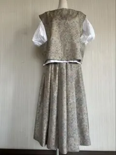 着物リメイク　大島紬　スカートセットアップ　お値打ち