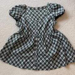 BURBERRY BLUE LABEL チェック パフスリーブ ブラウス