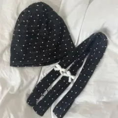 IMARI ドット ニット ビーニー ＆ スリムマフラー セット