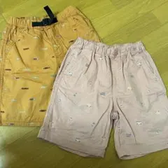 ハーフパンツ2枚セット（オレンジ・ピンク）　男の子　120cm 130cm