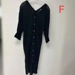 earth music&ecology カーディガン　ブラック　ロング