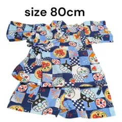 ANPANMAN アンパンマン 甚平 80cm キャラクター総柄 夏祭り ベビー