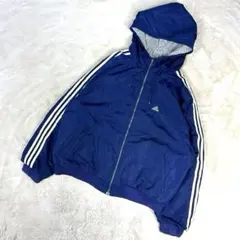 アディダス　adidas XXL ナイロンジャケット　リバーシブル　ロゴ　刺繍