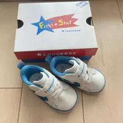 コンバース　スニーカー　子ども　12cm ブルー　ホワイト