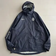 UMBRO イングランド代表 ナイロンジャケット ネイビー 刺繍ロゴ XL相当