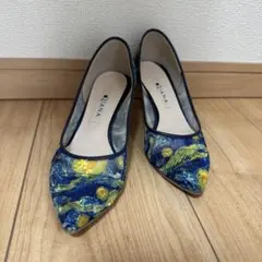 DIANA ダイアナ 絵画シリーズ ゴッホ 星月夜 パンプス 21.5cm