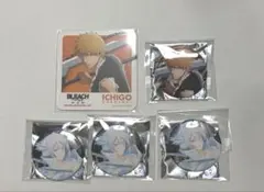 BLEACH コラボカフェ 缶バッジ 黒崎一護 朽木ルキア コースター セット