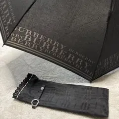 BURBERRY 折りたたみ傘 ブラック 晴雨兼用　日傘