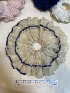 かぎ針編みシュシュ　ハンドメイド
