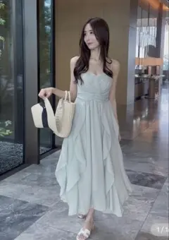 ミント　グリーン ワンピース ティンカーベル　バウンドコーデ　ティアナ