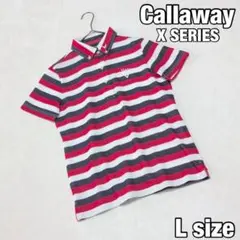 美品✨【Callaway】DRY Sport ゴルフ ポロシャツ ボーダー 刺繍