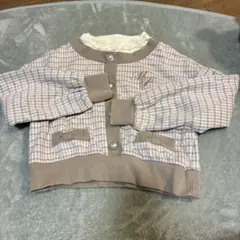 MP チェック柄トレーナー ベージュ系　メゾピアノJr.のs