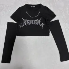 REFLEM レフレム 長袖 カットソー 黒 サブカル 地雷 jiraikei