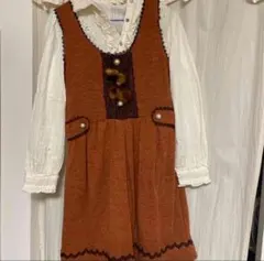 axes femmeブラウン ジャンパースカート M