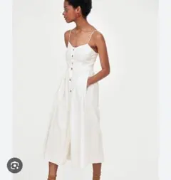 ZARA 前ボタン キャミソールワンピース S