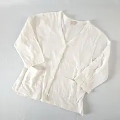 【ティアラ様専用】プティマイン　七分袖カーディガン　オフホワイト　120のサムネイル