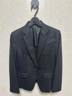 COMME CA ISM 黒 ストライプ スーツ ジャケット×スカート