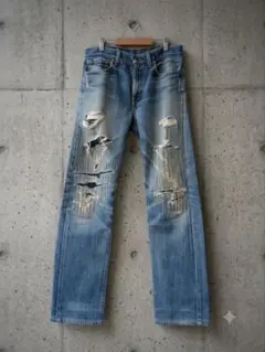 Levi’s 505 クラッシュデニム ダメージデニム USA製 W29