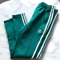 美品 アディダス SST トラックパンツ ジャージ ズボン グリーン 緑 M