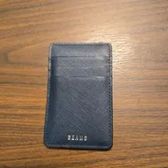 BEAMS ネイビー レザー カードケース