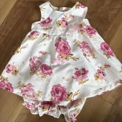 【新品】花柄ベビードレス 80センチ　セレモニードレス　ワンピース　セール中