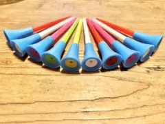 マルチカラーロングゴルフティー ブルー系10本