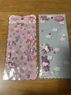 ハローキティ ぼんぼんりぼん ぷにぷにシール ステッカー 平成レトロ サンリオ