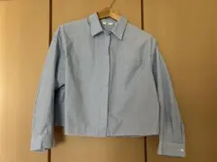 UNIQLO コットンコクーンシャツ ストライプ コットン長袖シャツ Lサイズ