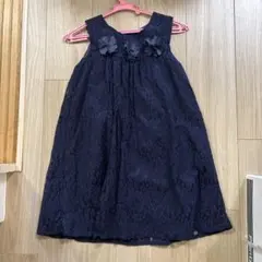 Petit Palais ネイビー レース ワンピース 140 マザウェイズ
