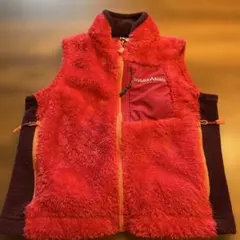 mont-bell フリースベスト 赤 90
