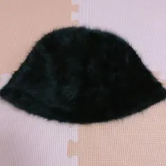 ファー　バケットハット　ブラック　57.5cm