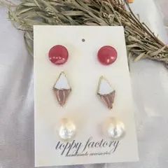 708.ハンドメイド ピアス まとめ売り サージカルステンレス 樹脂ピアス