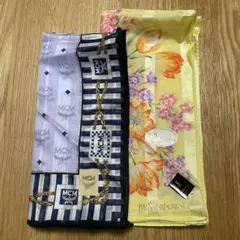 未使用 YSL イヴ サンローラン シルク コットン スカーフ MCM ハンカチのサムネイル