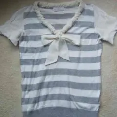 earth music&ecology☆ボーダー半袖ニット/1