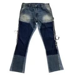 mnml デニムフレアパンツ ブルー 32