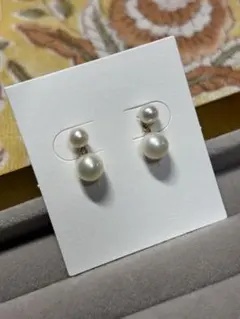TASAKI タサキ ベビーパール ペアチャーム ピアス イヤリング K18 TASAKI タサキ ベビーパール ペアチャーム ピアス イヤリング K18