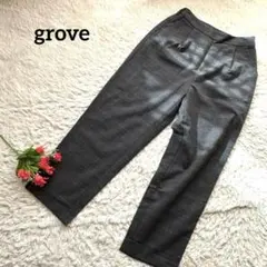 groveグローブ【グレンチェック】【ウエストゴム】パンツ　M
