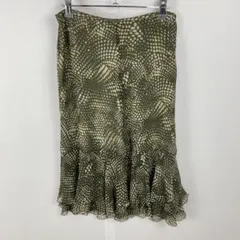 美品 KRIZIA クリッツァ フレアスカート ティアード 変形ドット柄シフォンのサムネイル