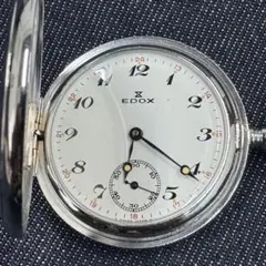 6927　EDOX　懐中時計　手巻き（巻き止まりOK）　白文字盤　トリチウムのサムネイル