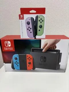 Nintendo Switch 本体＋カセット グリーン・ピンクジョイコン - メルカリ
