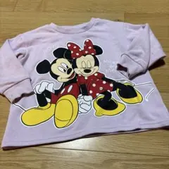 ディズニー　ミッキー＆ミニー 長袖トレーナー　裏毛