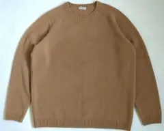 ユナイテッドアローズ ウール100%ニットセーターLサイズ 茶色ベージュ
