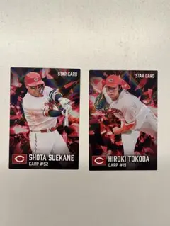 プロ野球チップス 広島東洋カープ選手+スターカード 各球団のスターカードセット プロ野球チップス2025 広島カープ スターカード サイン入り等 4枚