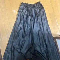 ロングスカートブラックウエストゴム