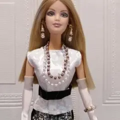 Barbie バービー人形 アクセサリーセット（３点）パール系ー白・茶・ゴールド