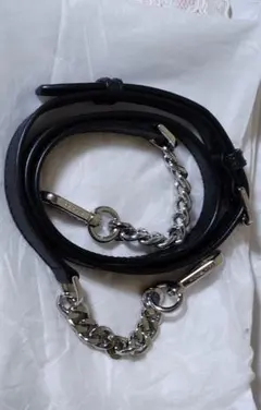 ブラックレザーショルダーストラップ Michael Kors