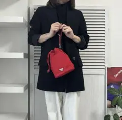 プラダ ポコノテスート ナイロン 巾着バッグ ミニハンドバッグ ポーチ