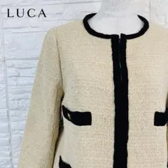LUCA ルカ ツイード調 ジャケット　入学式　卒業式　セレモニー　バイカラー
