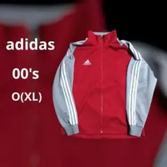 adidas　00's　万国旗　O(XL)　レッド×グレー　トラックジャケット